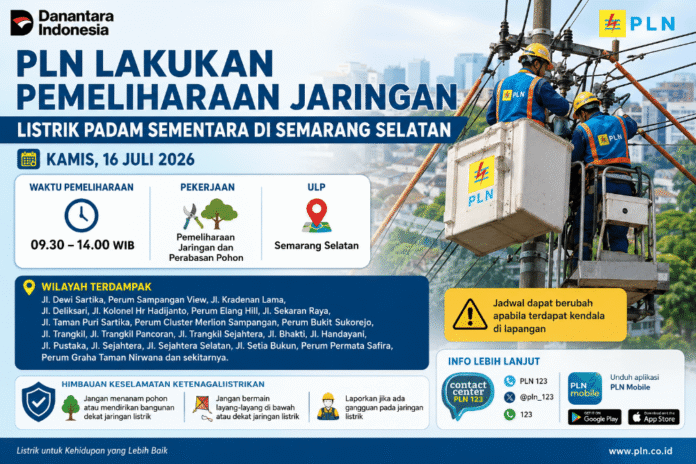 Pemadaman listrik Semarang. (Foto : AI)