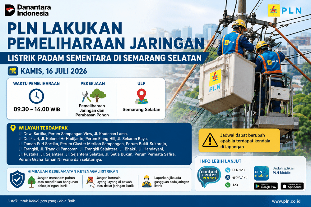 Pemadaman listrik Pemadaman listrik Semarang. (Foto : AI)