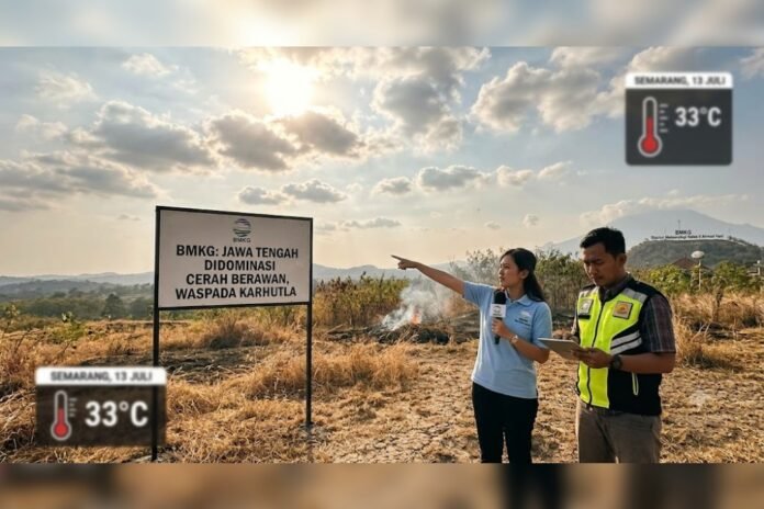 Ilustrasi cuaca Jawa Tengah dan Semarang. (Foto : AI)