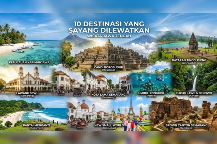 Rekomendasi tempat wisata Jateng. (Foto : AI)