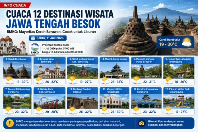 Cuaca Wisata Sejarah Jawa Tengah. (Foto : AI)