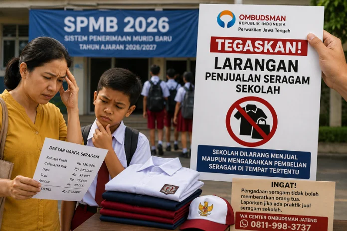 Praktek jual beli seragam sekolah saat SPMB 2026