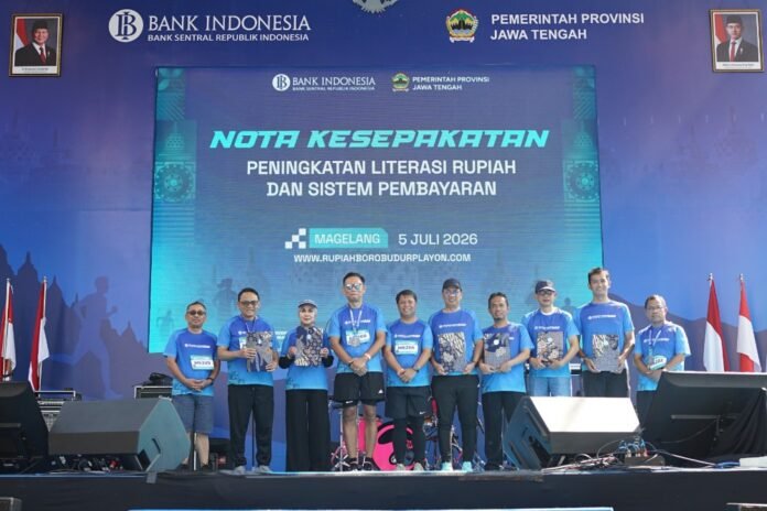 Kepala Kantor Perwakilan Bank Indonesia Provinsi Jawa Tengah M Noor Nugroho dalam menghadiri Nota Kesepakatan Peningkatan Literasi Rupiah dan Sistem Pembayaran di Borobudur, Minggu (05/06/2026). (Foto : Dok JN)