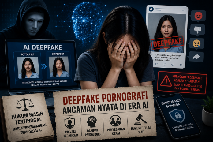 fenomena deepfake pornography atau pornografi berbasis kecerdasan buatan (Artificial Intelligence/AI).
