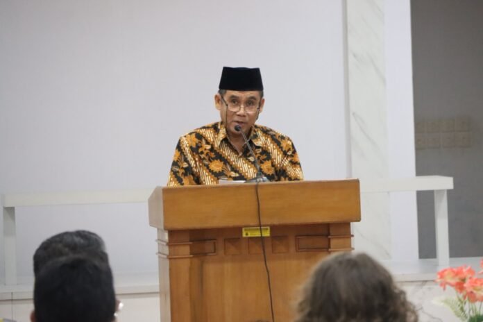 Gala Dinner menyambut delegasi lembaga akreditasi internasional ACQUIN asal Jerman yang digelar secara khidmat di Gedung Gradhika Bhakti Praja, Kompleks Rektorat/Gubernuran pada Minggu malam, 12 Juli 2026. (Foto : Dok UIN Walisongo)