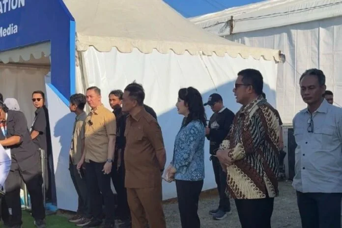 Wakil Ketua DPRD Provinsi Jawa Tengah, Mohammad Saleh saat menghadiri groundbreaking Peternakan Sapi Perah Terpadu di Desa Karangbale, Kecamatan Larangan, pada Senin, 20 Juli 2026. (Foto : Dok DPRD Jateng)