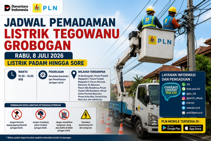 Ilustrasi PLN jadwal pemadaman listrik di Tegowanu Kabupaten Grobogan