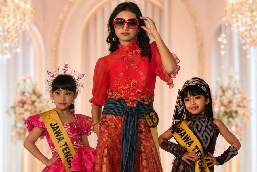 Model Tiga wakil Jawa Tengah, Christy Priskila Angelia, Brenda Genovefa Loviska, dan Ranin Jenna Najma, berpose bersama usai meraih prestasi pada ajang Grand Runway Indonesia 2026 tingkat nasional di Jakarta. (Dok. Keluarga)