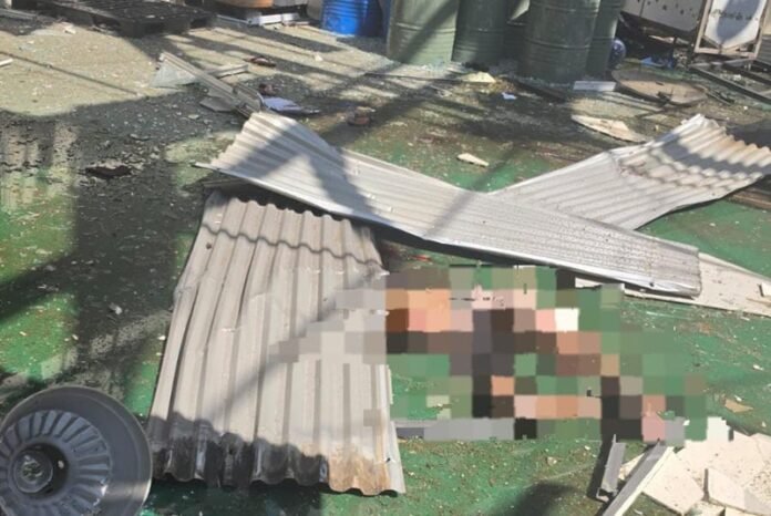 Kondisi pabrik KIC pasca terjadi ledakan