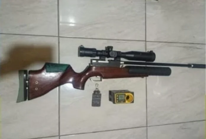 Senapan angin yang diamankan