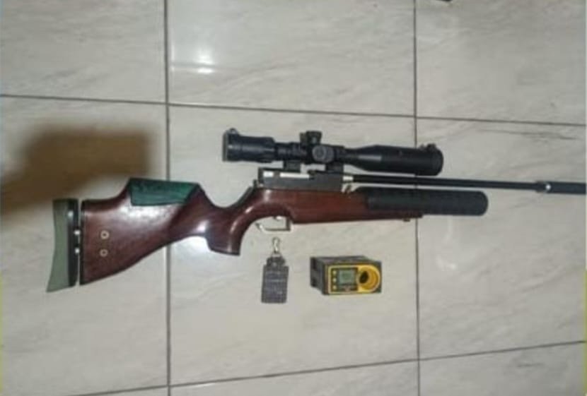 Senapan angin yang diamankan Senapan angin yang diamankan