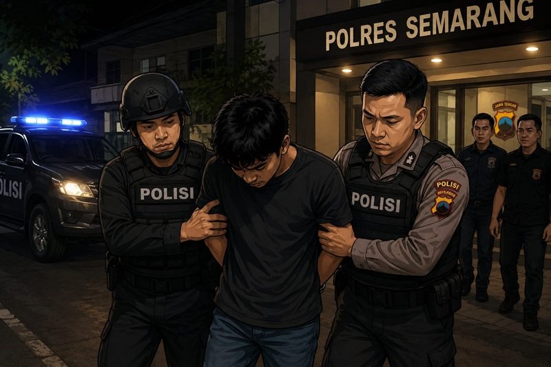 Ilustrasi penangkapan pelaku pembacokan di Semarang Utara. Ilustrasi penangkapan pelaku pembacokan di Semarang Utara.