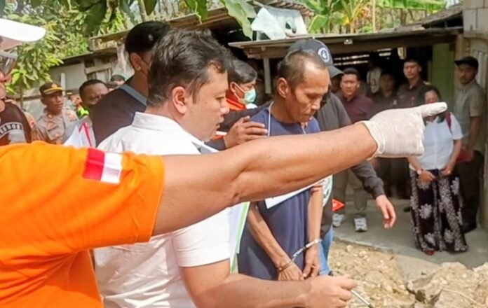 Polres Sragen ketika lakukan rekonstruksi