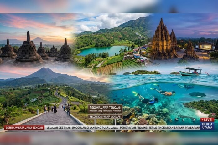 Rekomendasi wisata Jawa Tengah. (Foto : AI)