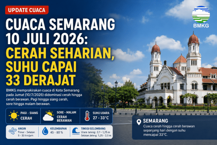 Cuaca Semarang hari ini 10 Juli 2026. (Foto : AI)
