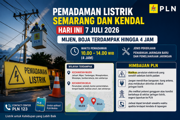 Ilustrasi pemadaman Semarang dan Kendal