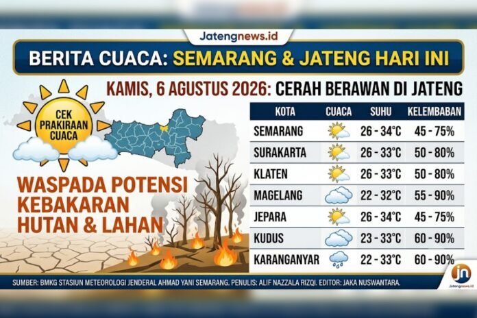 Cuaca Jawa Tengah. (Foto : AI)