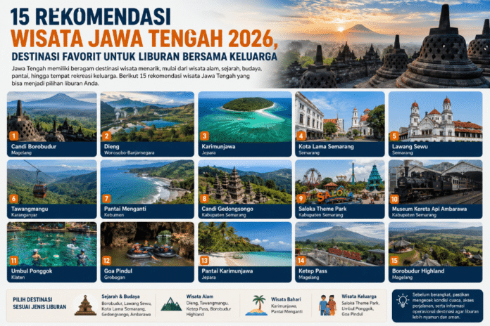 Wisata Jawa Tengah. (Foto : AI)