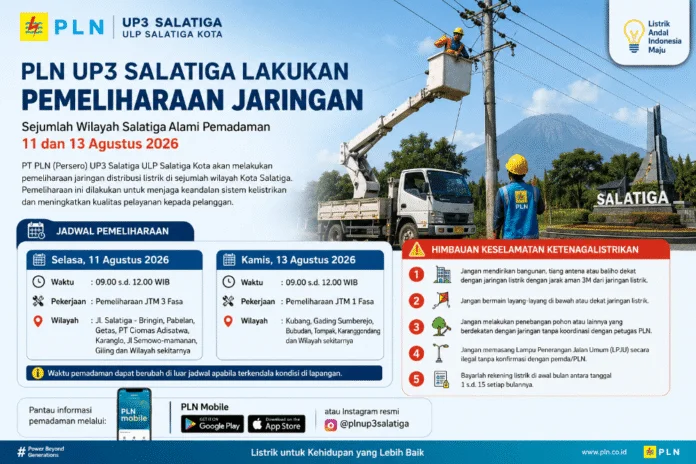 Pemadaman listrik Salatiga. (Foto : AI)