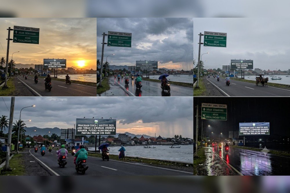 Cuaca Jateng Cuaca Jawa Tengah. (Foto : AI)