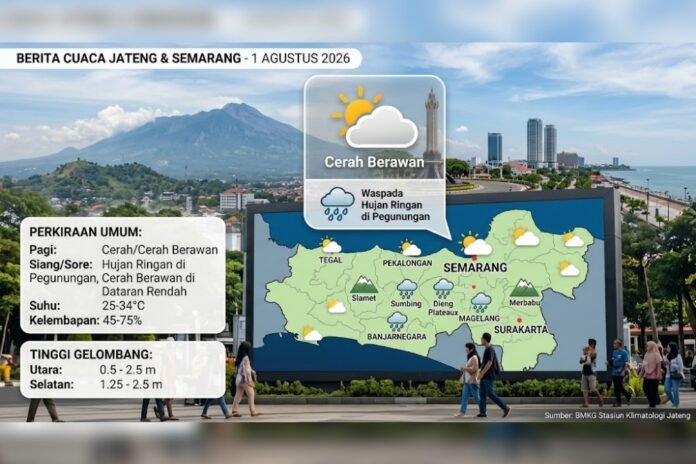 Cuaca Jawa Tengah. (Foto : Dok AI)