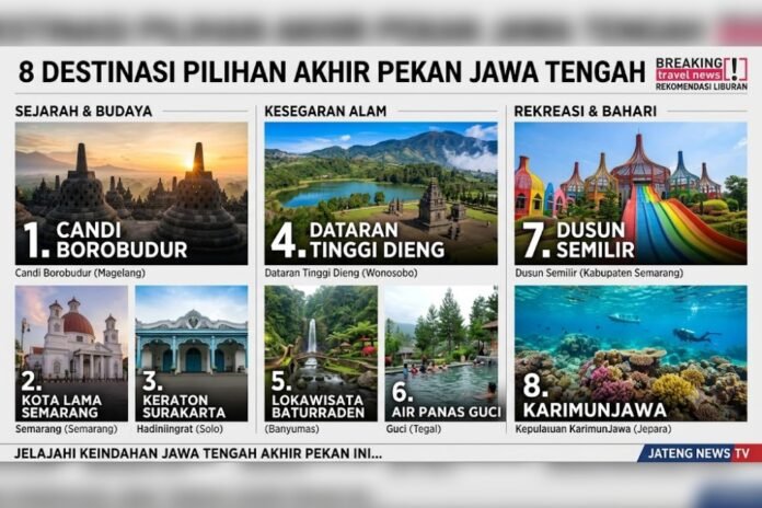 Rekomendasi Wisata Jawa Tengah. (Foto : AI)