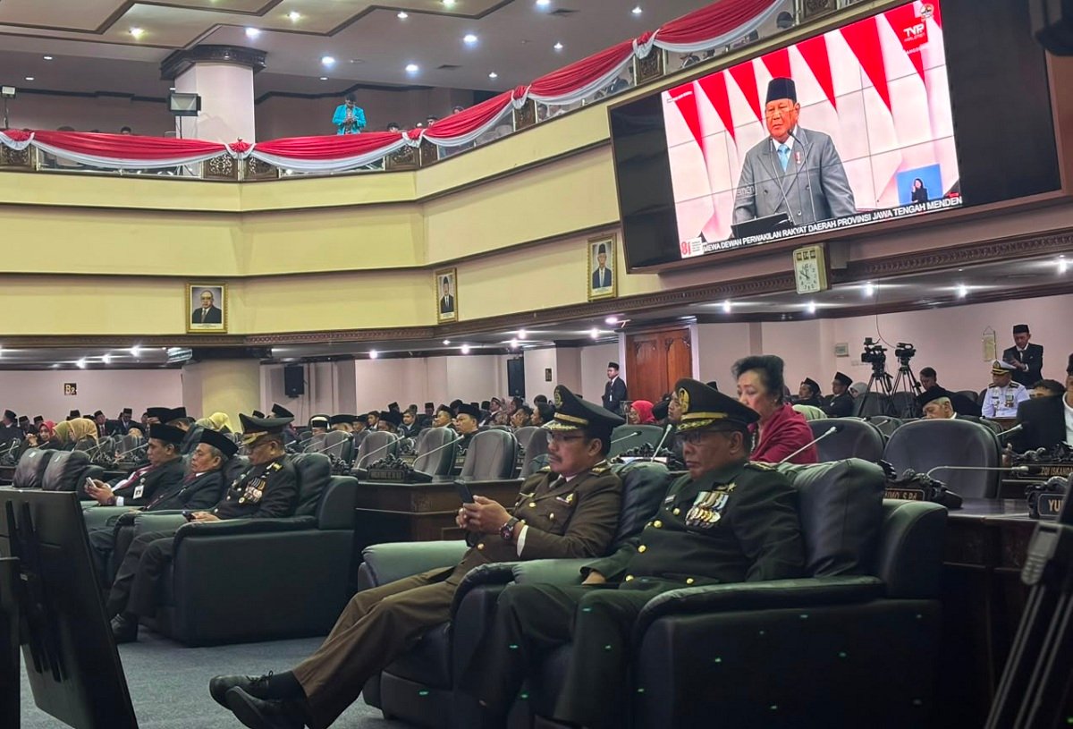 DPRD Jateng 3 Sumanto seusai mengikuti Rapat Paripurna DPRD Jawa Tengah dengan agenda mendengarkan Pidato Kenegaraan Presiden RI dalam rangka HUT ke-81 Kemerdekaan Republik Indonesia, Jumat (14/8/2026).