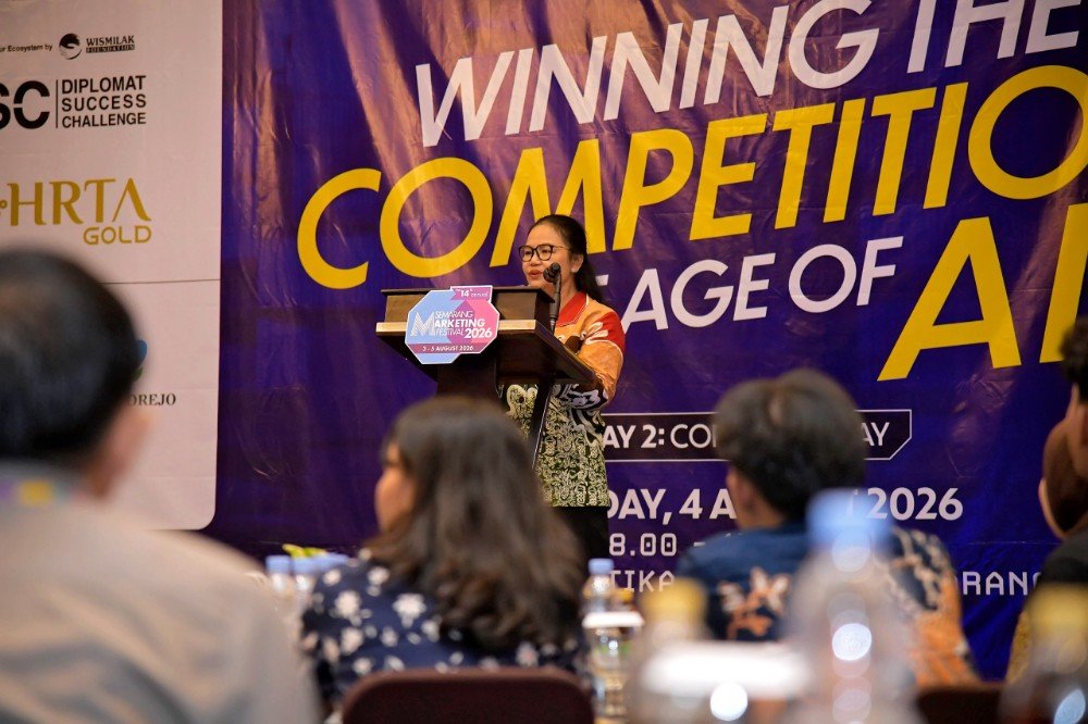 Agustina Wali Kota Semarang, Agustina Wilujeng dalam ajang Semarang Marketing Festival (SMF) 2026 hari kedua (_Corporate Day_) yang bertajuk “Winning the Competition in the Age of AI” di Hotel Santika Premiere Semarang, Selasa (4/8/2026). (Foto : Dok Pemkot Semarang)