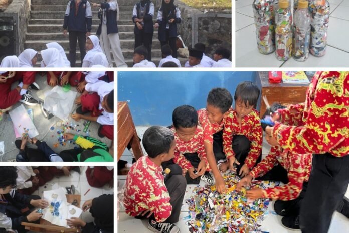 Kelompok Mahasiswa Kuliah Kerja Nyata (KKN) Reguler Tim II Universitas Diponegoro Tahun Akademik 2025/2026 sukses menyelenggarakan rangkaian program kerja edukasi pengelolaan sampah dan pelatihan pemanfaatan limbah anorganik di SDN Wonoharjo 01 dan SDN Wonoharjo 04, Desa Wonoharjo,