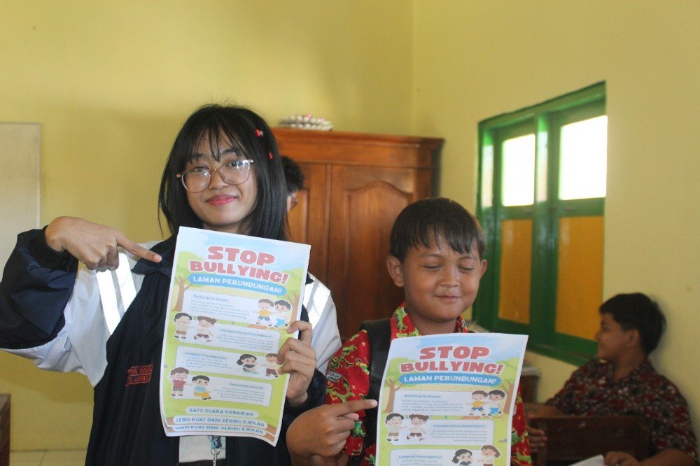 KKN UNDIP Edukasi anti-perundungan yang dilaksanakan mahasiswa KKN-R Universitas Diponegoro di SDN 2 Jerukan, Kabupaten Boyolali, pada Rabu (22/7/2026). (Foto : Dok KKN)