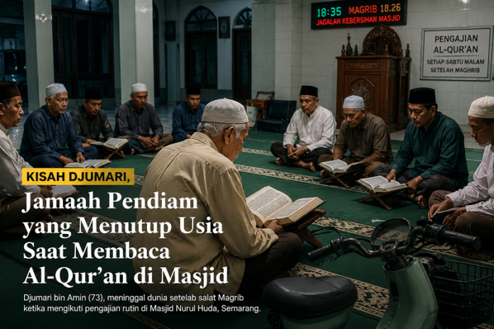 Djumari bin Amin untuk kembali ke Masjid Nurul Huda, Jalan Wismasari, Ngaliyan, Kota Semarang.