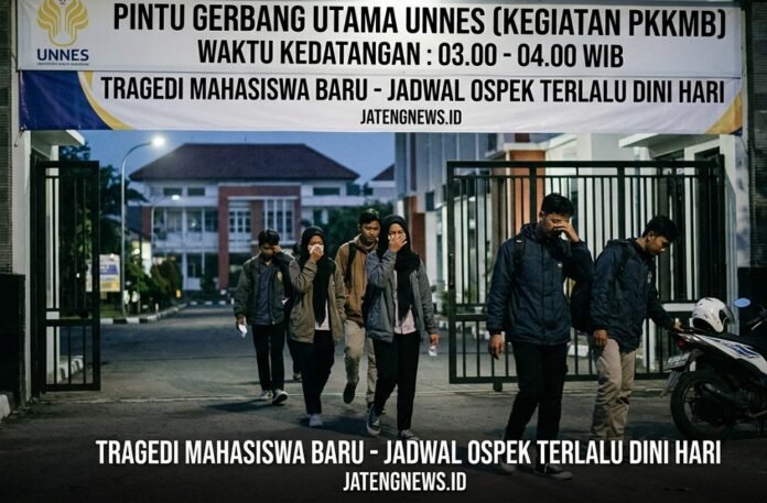 Ilustrasi jadwal pelaksanaan Maba Unnes 2026 dilaksanakan dini hari
