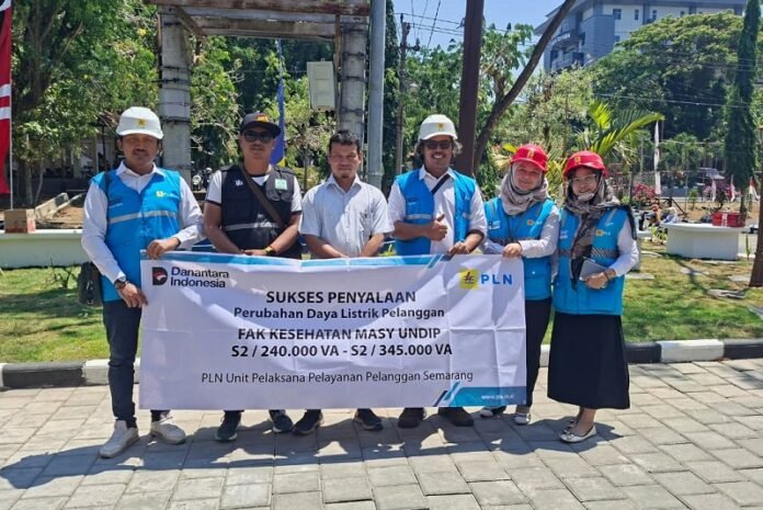 penyalaan tambah daya listrik di Fakultas Kesehatan Masyarakat Universitas Diponegoro (UNDIP), dari sebelumnya 240 kVA menjadi 345 kVA.