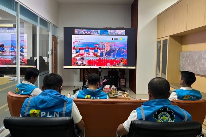 video conference Siaga Kelistrikan Nasional HUT ke-81 RI Tahun 2026 yang digelar PLN Kantor Pusat