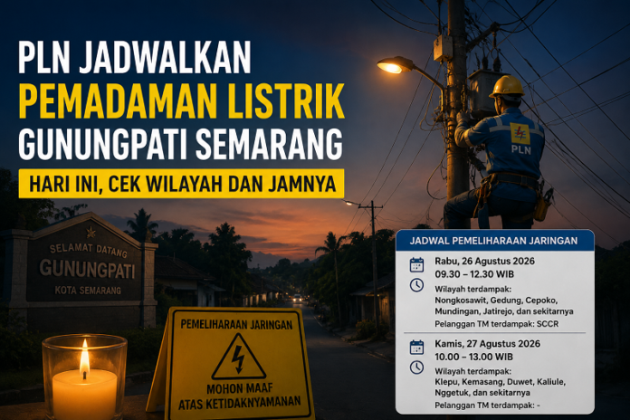 Ilustrasi jadwal pemadaman listrik Gunungpati Semarang hari ini