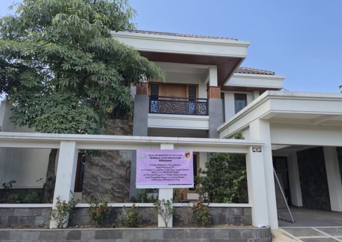 Rumah terpidana kasus korupsi BUMDes Berjo yang disita oleh Kejaksaan dan saat ini menunggu taksiran harga.