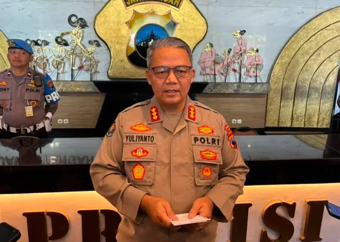 Kabid Humas Polda Jawa Tengah, Kombes Pol Yuliyanto ketika berikan keterangan