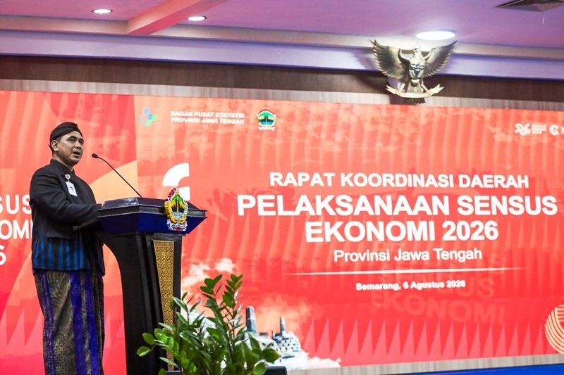 Wakil Gubernur Jateng Taj Yasin Maimoen ketika Rapat Koordinasi Daerah Pelaksanaan Sensus Ekonomi 2026 di Gedung Grhadika Bhakti Praja, Semarang, Kamis (6/8/2026). Wakil Gubernur Jateng Taj Yasin Maimoen ketika Rapat Koordinasi Daerah Pelaksanaan Sensus Ekonomi 2026 di Gedung Grhadika Bhakti Praja, Semarang, Kamis (6/8/2026).