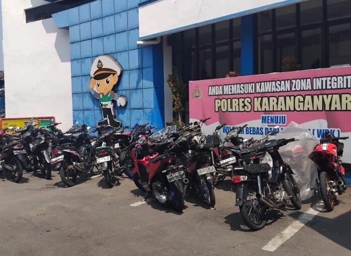 Motor yang diamankan petugas