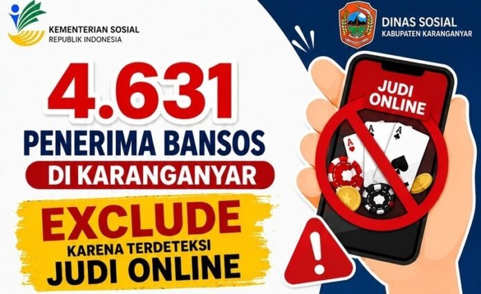 Ilustrasi penerima bansos Karanganyar terindikasi judol (Foto:ist)