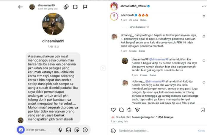 Unggahan percakapan Gubernur Jateng Ahmad Luthfi dengan seorang warga