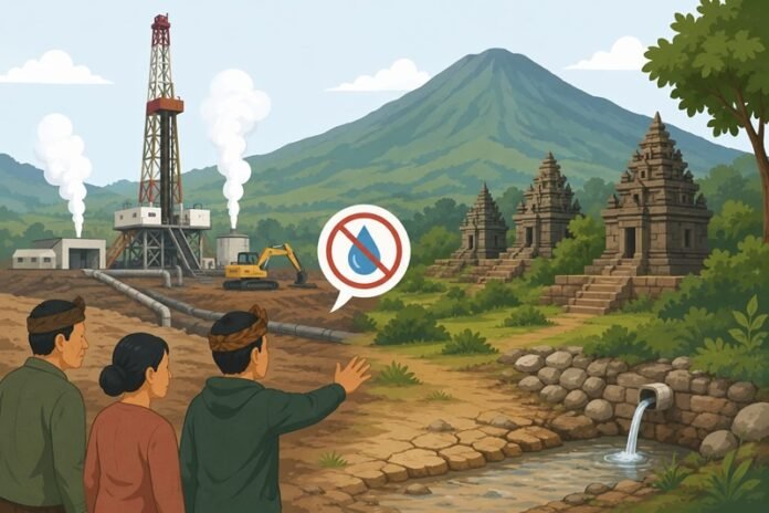 Ilustrasi proyek geothermal di Gunung Ungaran (Foto:AI)