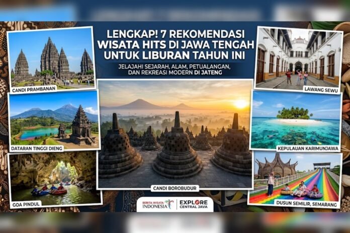 Rekomendasi wisata Jawa Tengah. (Foto : AI)