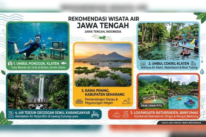 Rekomendasi wisata air Jawa Tengah. (Foto : AI)