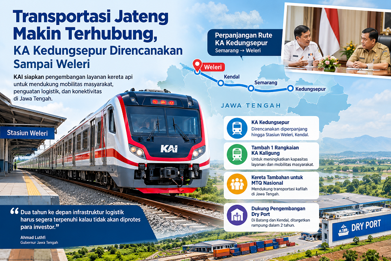 Kedungspur Jateng Ilustrasi PT KAI DOP 4 Semarang menyiapkan sejumlah pengembangan layanan kereta api, mulai dari perpanjangan rute KA Kedungsepur