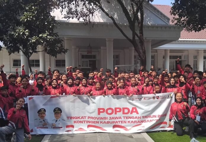 Kontingen atlet Karanganyar yang akan terjun di POPDA Jateng 2026