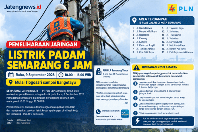 Pemadaman listrik Semarang. (Foto : AI)